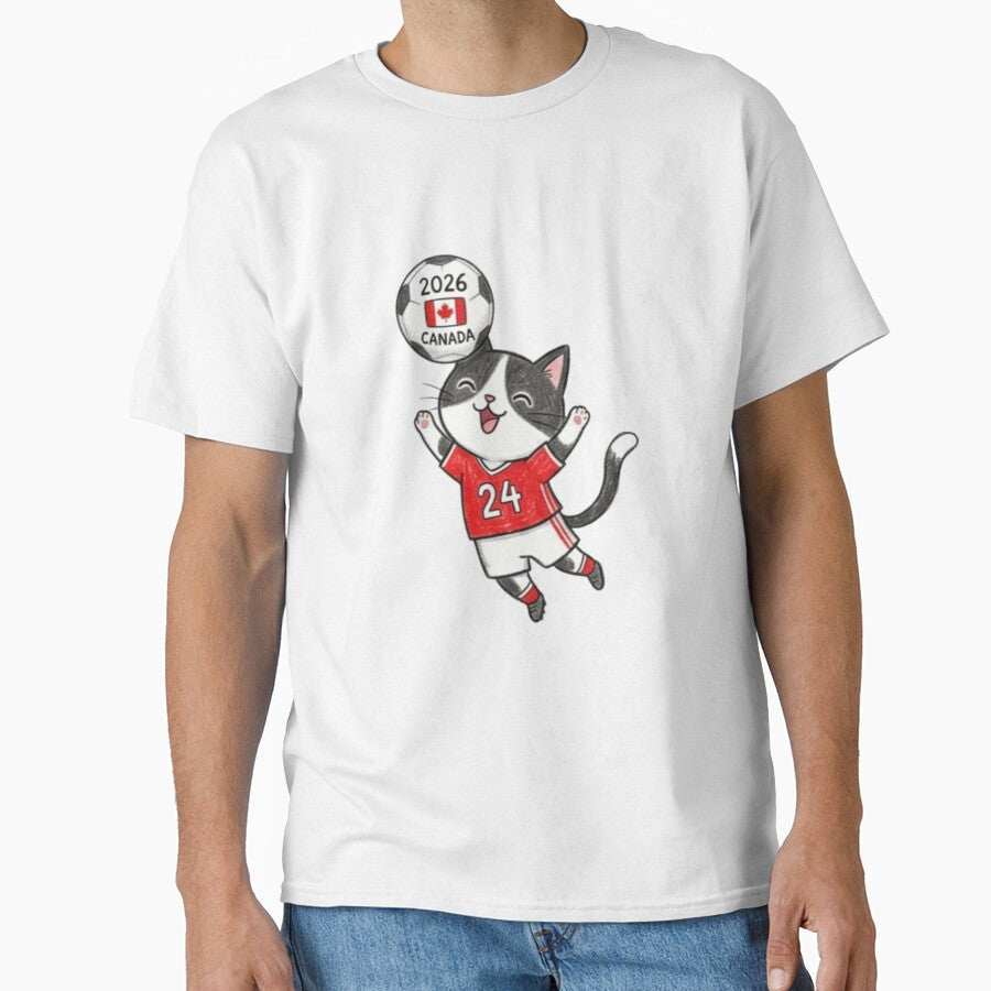 Canada Soccer Cat #24 - 2026  Celebration by TaiwanMemory Unisex T-shirt, Sweatshirt, Hoodie, Long Sleeve Tee - T-Shirt, Sweatshirt, Hoodie