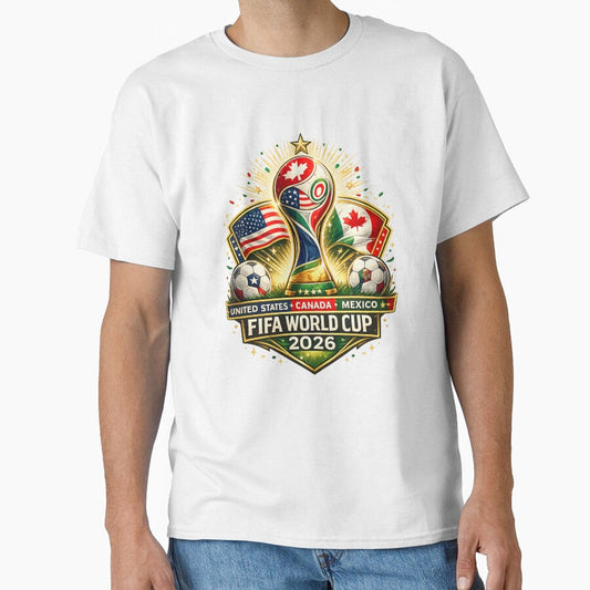 2026 Soccer Tournament USA Canada Mexico Trophy Design by CreativeNest Prints Unisex T-shirt, Sweatshirt, Hoodie, Long Sleeve Tee - T-Shirt, Sweatshirt, Hoodie