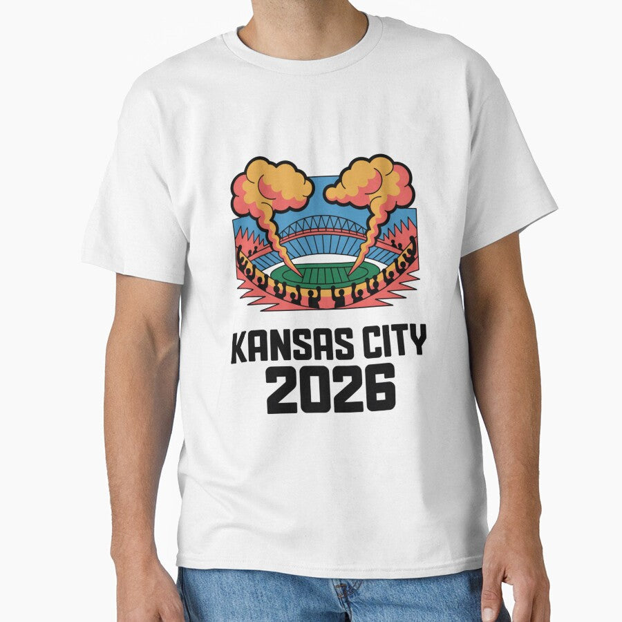 Kansas City 2026 Arrowhead Stadium Football T-Shirt V9 by DarylWelsh2024 Unisex T-shirt, Sweatshirt, Hoodie, Long Sleeve Tee - T-Shirt, Sweatshirt, Hoodie