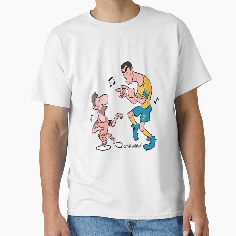 Messi and Cristiano Ronaldo last dance by Omar Momani Unisex T-shirt, Sweatshirt, Hoodie, Long Sleeve Tee - T-Shirt, Sweatshirt, Hoodie