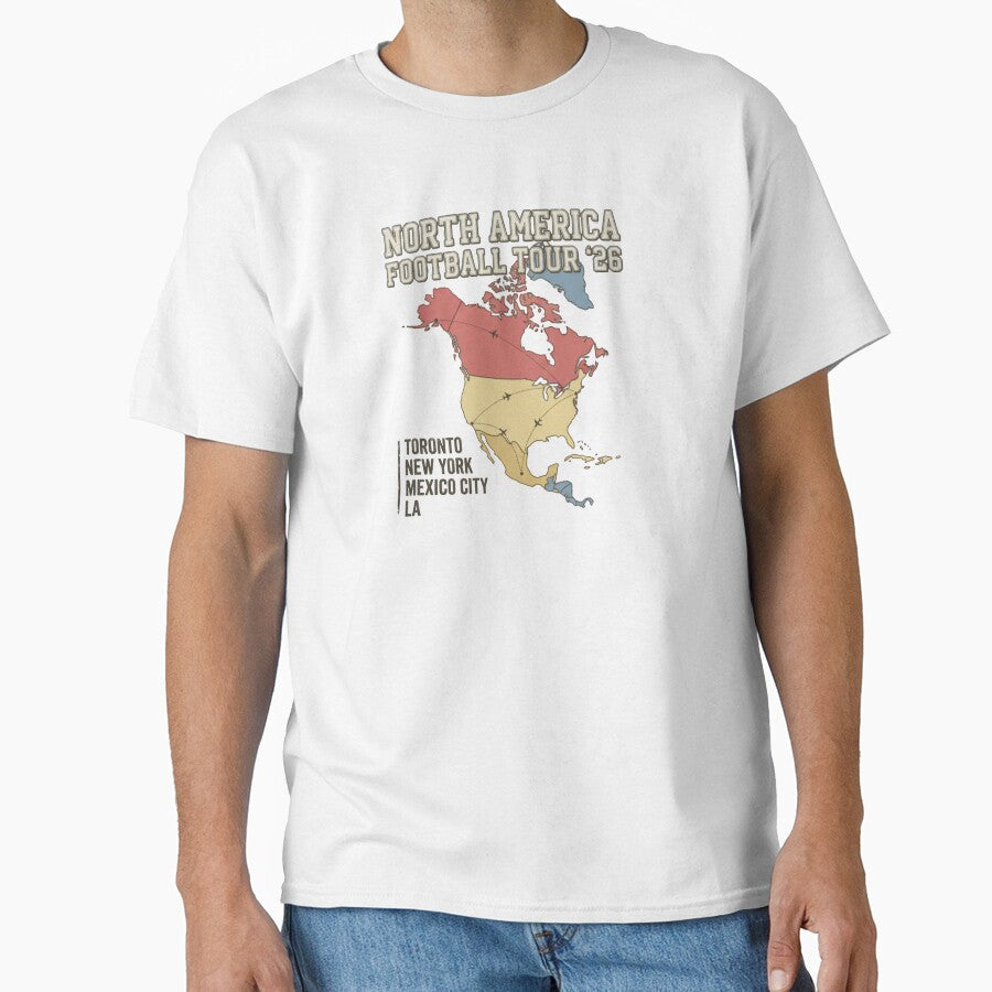 North America Football Tour 2026 Shirt, Soccer Host Cities Tee, USA Canada Mexico 2026, Retro Soccer Fan Gift, World Football Tour by Zion by Carvalho - T-Shirt, Sweatshirt, Hoodie