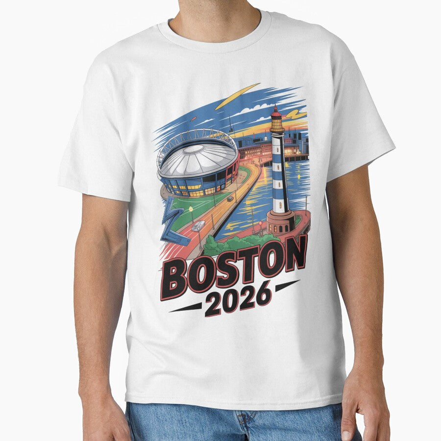 Boston 2026 New England Soccer Souvenir T-Shirt V17 by DarylWelsh2024 Unisex T-shirt, Sweatshirt, Hoodie, Long Sleeve Tee - T-Shirt, Sweatshirt, Hoodie