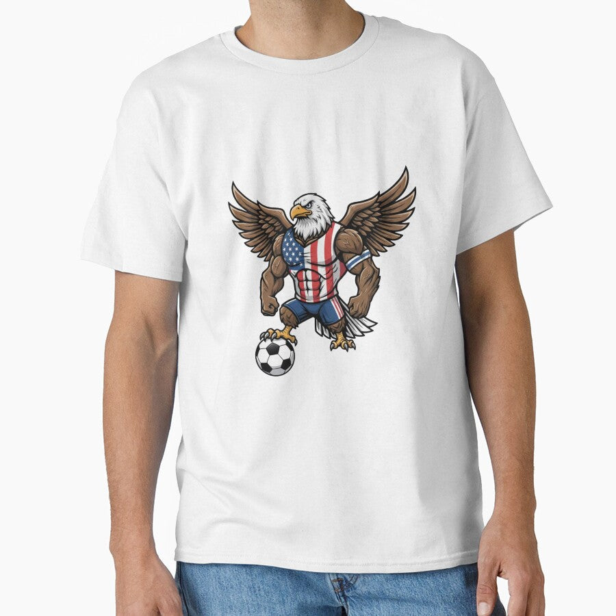 Strong American Eagle Football Mascot 2026 by ArtByKatti Unisex T-shirt, Sweatshirt, Hoodie, Long Sleeve Tee - T-Shirt, Sweatshirt, Hoodie