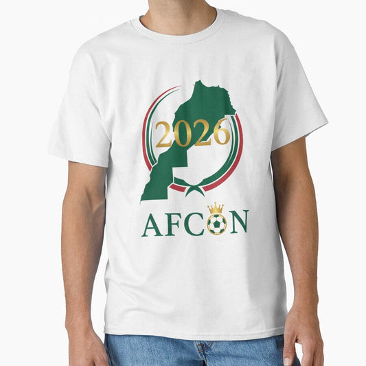 AFCON 2026 Morocco Design  African Football Championship Art by AGRO ART Unisex T-shirt, Sweatshirt, Hoodie, Long Sleeve Tee - T-Shirt, Sweatshirt, Hoodie