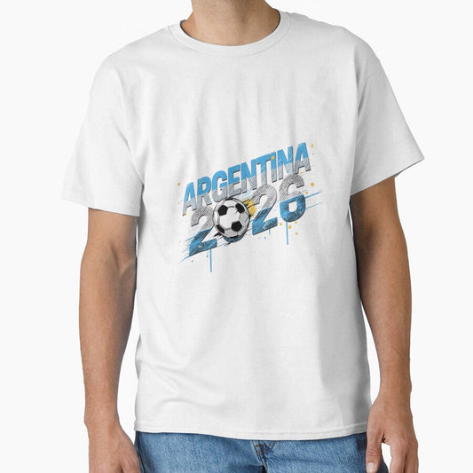 Argentina 2026 Soccer Football Vintage Retro Font by PACS0011 Unisex T-shirt, Sweatshirt, Hoodie, Long Sleeve Tee - T-Shirt, Sweatshirt, Hoodie