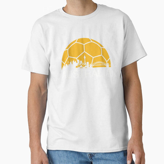 Australia Soccer Fan 2026 Skyline Football Ball by Imaginationbeyond Unisex T-shirt, Sweatshirt, Hoodie, Long Sleeve Tee - T-Shirt, Sweatshirt, Hoodie