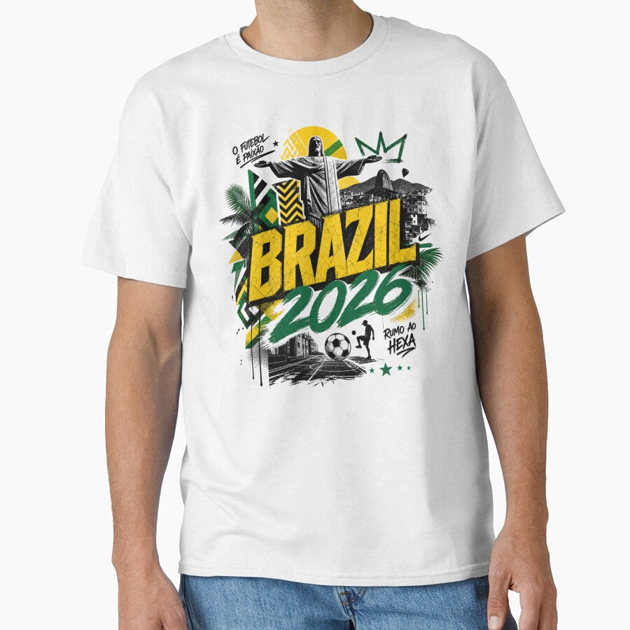 Brazil 2026 Football World Cup Glory | Seleo Fan Supporter Shirt by rushaib Unisex T-shirt, Sweatshirt, Hoodie, Long Sleeve Tee - T-Shirt, Sweatshirt, Hoodie