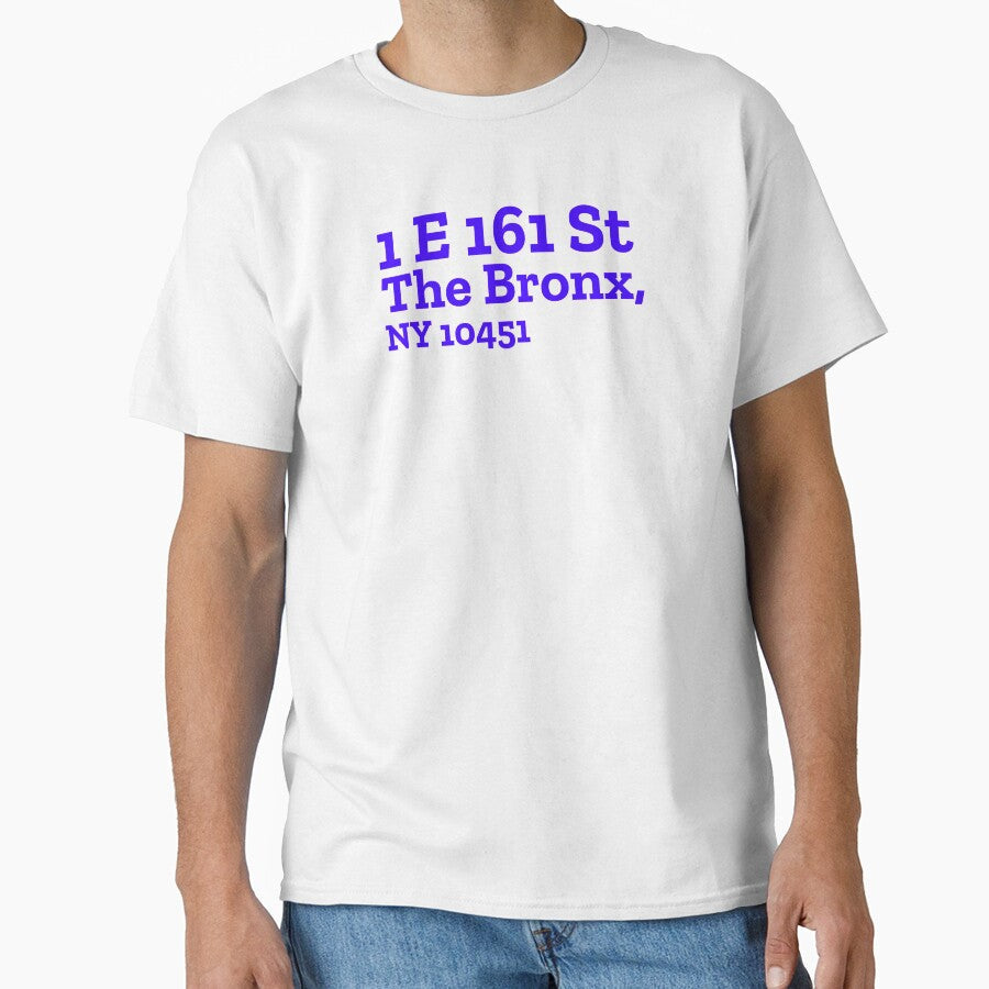 NY City Stadium Address by The Chuck Wagon Unisex T-shirt, Sweatshirt, Hoodie, Long Sleeve Tee - T-Shirt, Sweatshirt, Hoodie