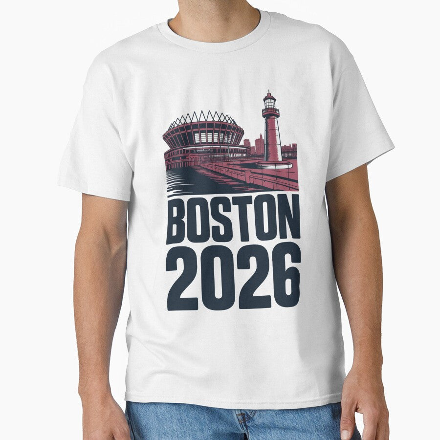 Boston 2026 New England Soccer Souvenir T-Shirt V24 by DarylWelsh2024 Unisex T-shirt, Sweatshirt, Hoodie, Long Sleeve Tee - T-Shirt, Sweatshirt, Hoodie