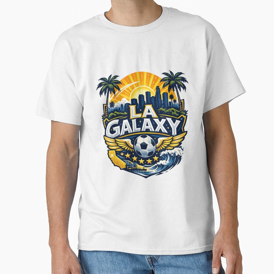 Los Angeles Soccer Design LA Skyline Sunset Football Fan Shirt California Sports Graphic LA Soccer Gift by GarnerSupplyCo - T-Shirt, Sweatshirt, Hoodie