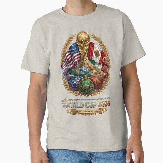 2026 World Cup USA Canada Mexico Global Triumph by Sovereign Supply Co. Unisex T-shirt, Sweatshirt, Hoodie, Long Sleeve Tee - T-Shirt, Sweatshirt, Hoodie