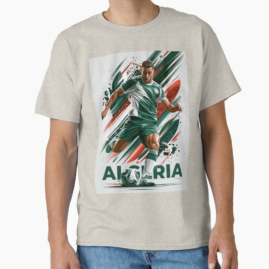 Algeria Soccer by StudioRedKoala Unisex T-shirt, Sweatshirt, Hoodie, Long Sleeve Tee - T-Shirt, Sweatshirt, Hoodie