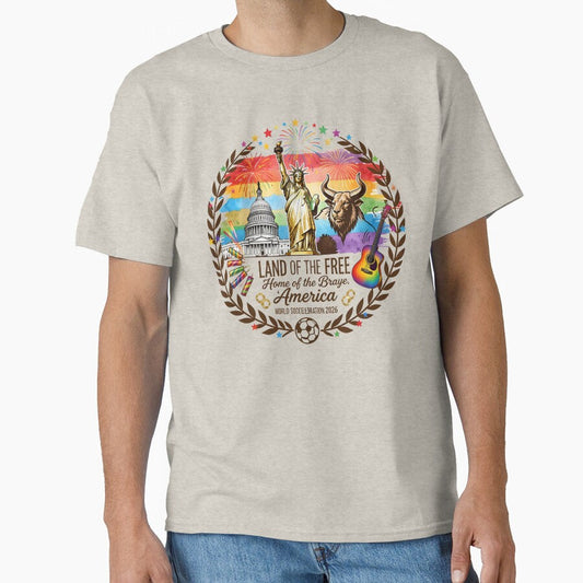 America 2026 Celebration - Patriotic Soccer and Heritage Emblem by SupernovaNote Unisex T-shirt, Sweatshirt, Hoodie, Long Sleeve Tee - T-Shirt, Sweatshirt, Hoodie