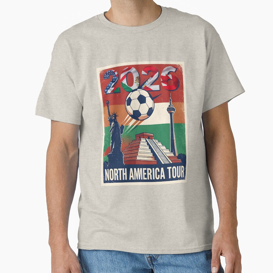 2026 USA Mexico Canada by Ikbel Studio Unisex T-shirt, Sweatshirt, Hoodie, Long Sleeve Tee - T-Shirt, Sweatshirt, Hoodie