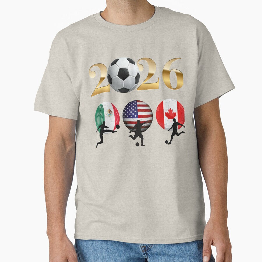 World Cup 2026- United by Football by gomood Unisex T-shirt, Sweatshirt, Hoodie, Long Sleeve Tee - T-Shirt, Sweatshirt, Hoodie
