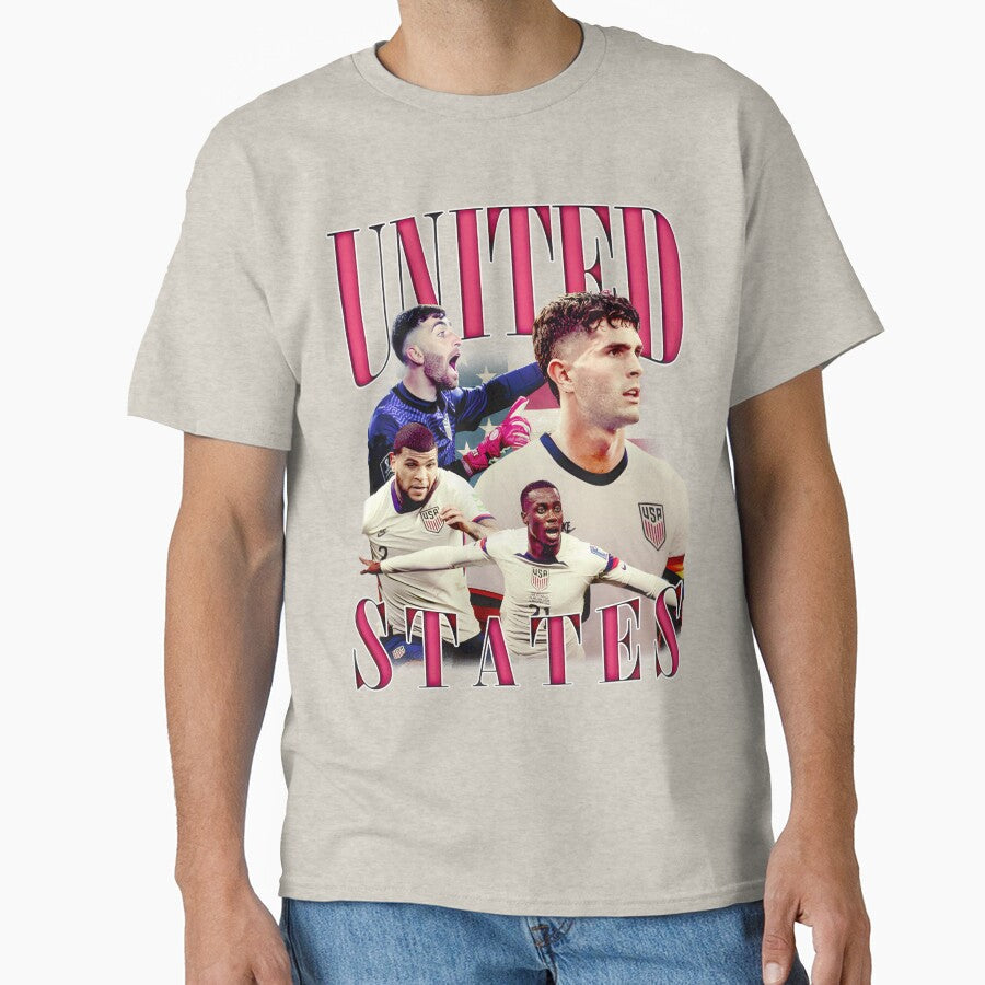 USA Soccer Team Unite - Vintage Patriotic Fan Art by ChelseyKeranART Unisex T-shirt, Sweatshirt, Hoodie, Long Sleeve Tee - T-Shirt, Sweatshirt, Hoodie