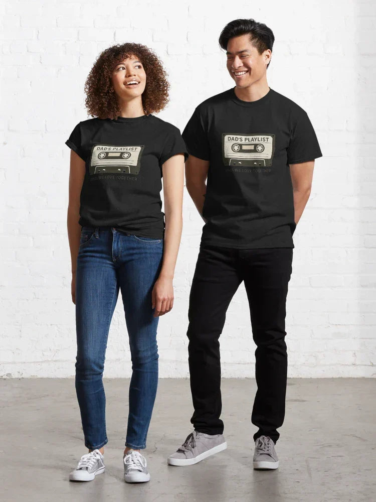 "Dad's Playlist: Retro Music Vibes" Classic T-Shirt - T-Shirt, Sweatshirt, Hoodie