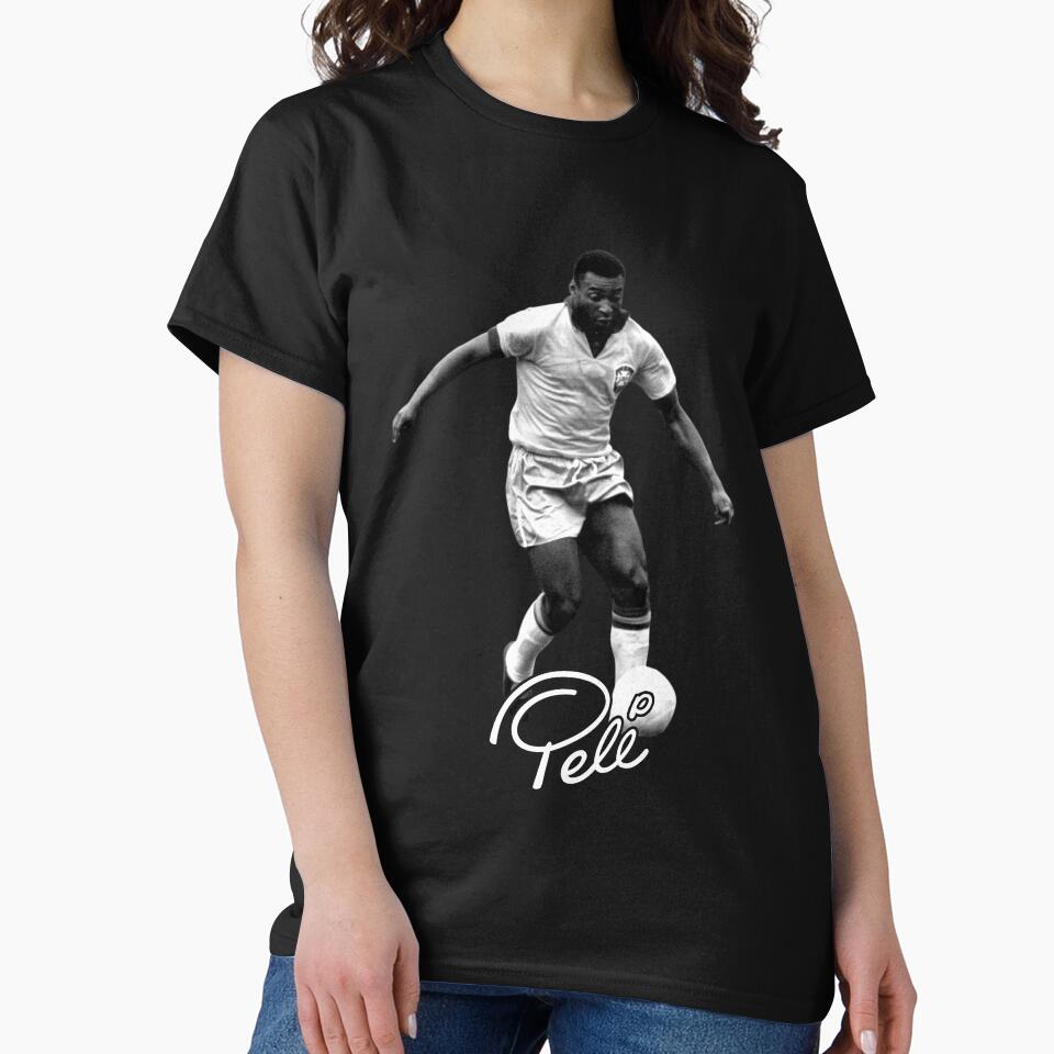 Pele 10 The King Football Player Legend Brazil Brasil - Adult & Kids T-Shirts, Sweatshirts & Hoodies apparel design preview 2
