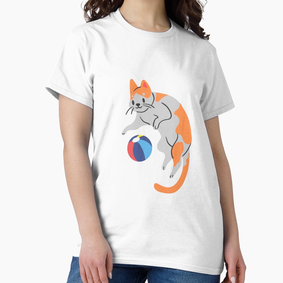 Cat Playing With Ball by Mywaymylife - Adult & Kids T-Shirts, Sweatshirts & Hoodies apparel design preview 2