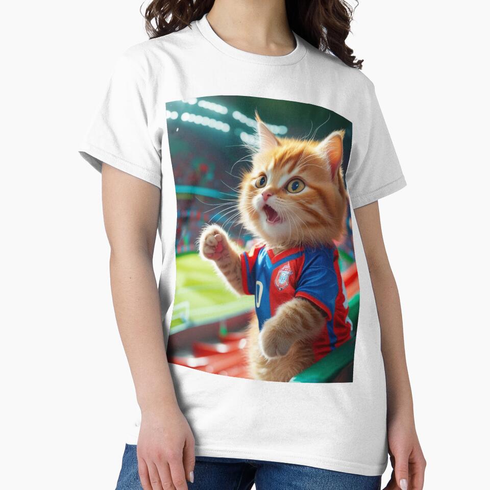 "Goal Meow! The Ultimate Football Fan Cat" by - Adult & Kids T-Shirts, Sweatshirts & Hoodies apparel design preview 2