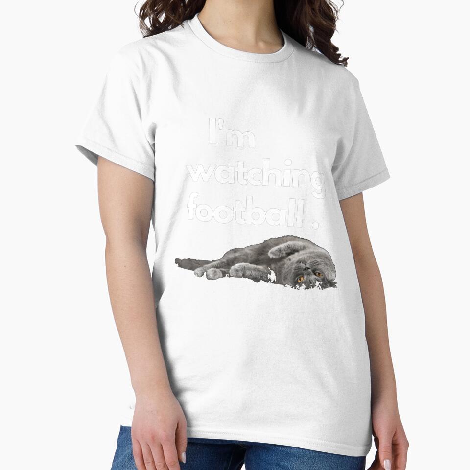 Cat watching football -i'm by Flirt-Teez - Adult & Kids T-Shirts, Sweatshirts & Hoodies apparel design preview 2