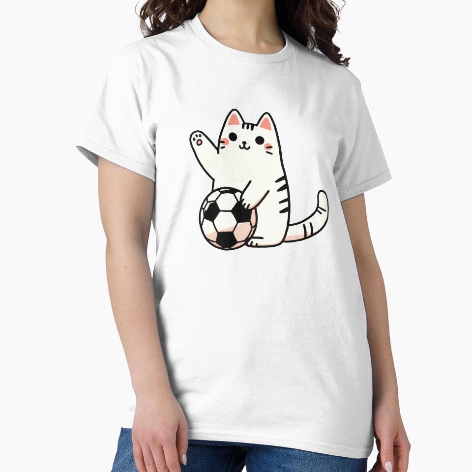 Cat Soccer Love by VerveVerseBoo - Adult & Kids T-Shirts, Sweatshirts & Hoodies apparel design preview 2