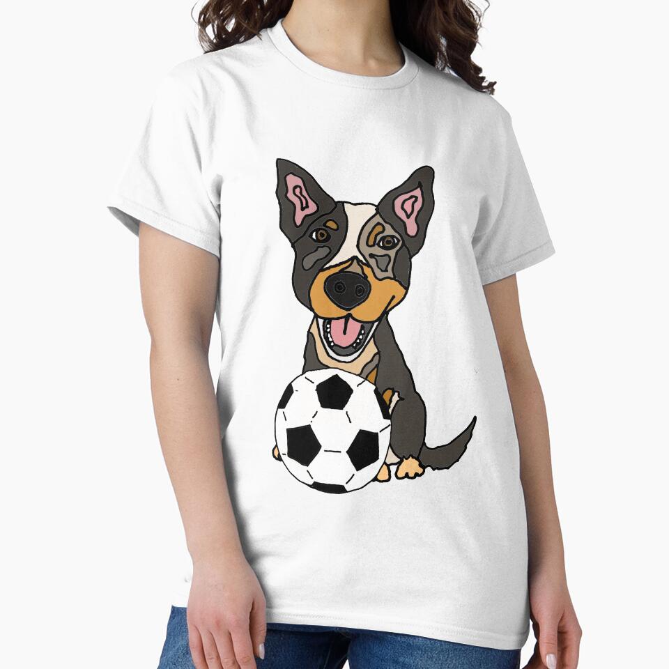 Cool Funny Artsy Australian Cattle Dog Playing - Adult & Kids T-Shirts, Sweatshirts & Hoodies apparel design preview 2