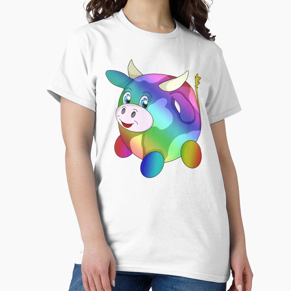 Rainbow pride cow by BeingNow - Adult & Kids T-Shirts, Sweatshirts & Hoodies apparel design preview 2