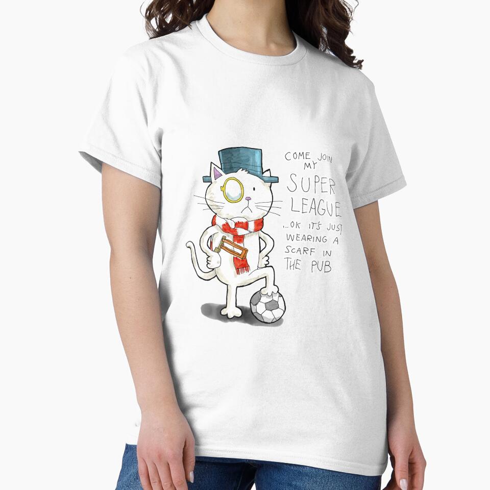 Dapper Cat Super League by johnnybuzt - Adult & Kids T-Shirts, Sweatshirts & Hoodies apparel design preview 2