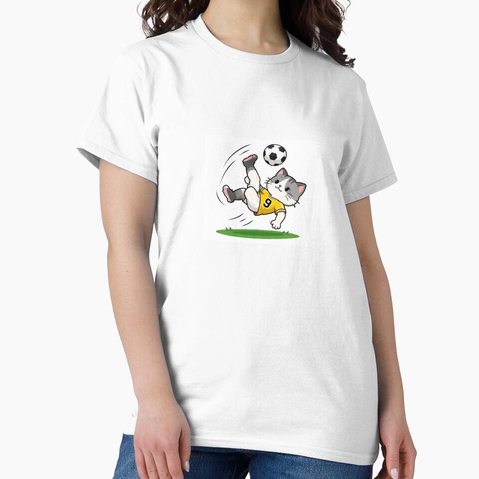 Flying Cat Bicycle Kick by QuirkNest Studio - Adult & Kids T-Shirts, Sweatshirts & Hoodies apparel design preview 2