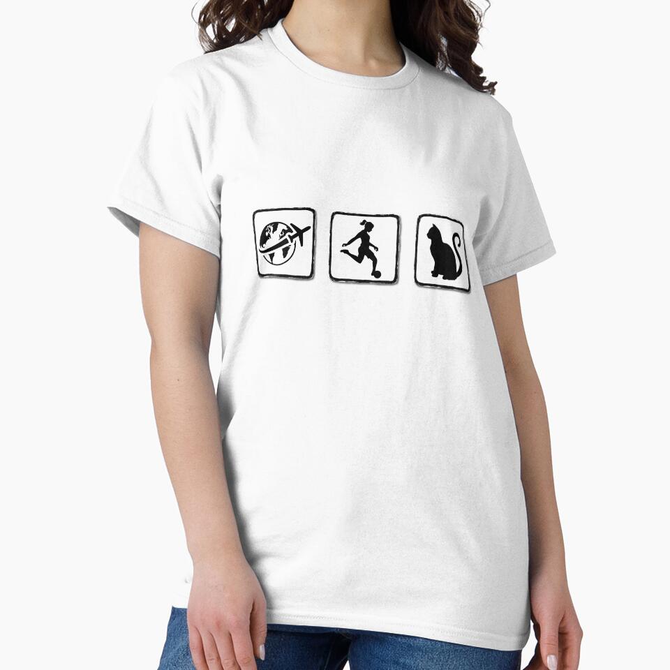 Travel Soccer Cat Player by Keilani N Kai - Adult & Kids T-Shirts, Sweatshirts & Hoodies apparel design preview 2