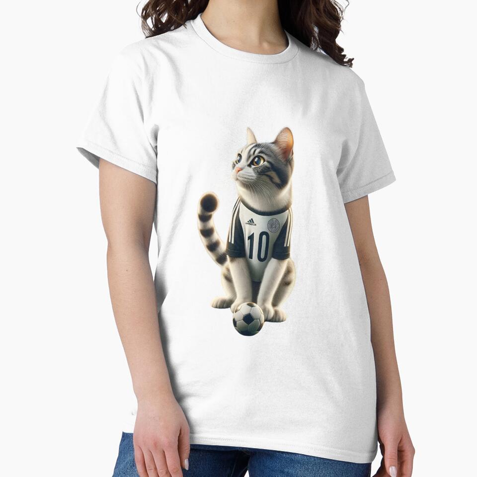 Soccer playmaker cat with soccer jersey by aikittycats sports jersey product view 2