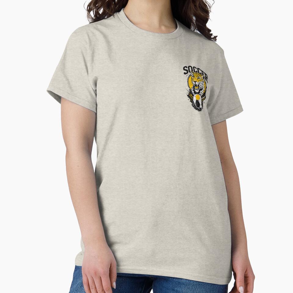 Vintage Roaring Jaguar Soccer Bold Leopard Football - Adult & Kids T-Shirts, Sweatshirts & Hoodies apparel design preview 2