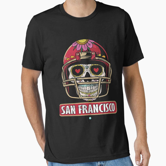 American Football - San Francisco Skull Football Gift by woormle Unisex T-shirt, Sweatshirt, Hoodie, Long Sleeve Tee - T-Shirt, Sweatshirt, Hoodie