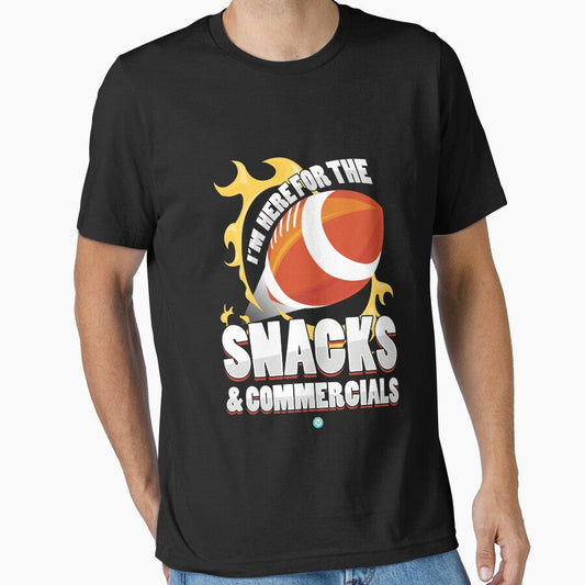 American Football - Snacks and Commercials Football Gift by woormle Unisex T-shirt, Sweatshirt, Hoodie, Long Sleeve Tee - T-Shirt, Sweatshirt, Hoodie