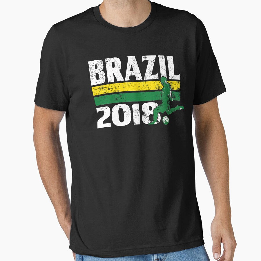 Brazil Soccer 2018 for World Cup in Russia by fermo Unisex T-shirt, Sweatshirt, Hoodie, Long Sleeve Tee - T-Shirt, Sweatshirt, Hoodie