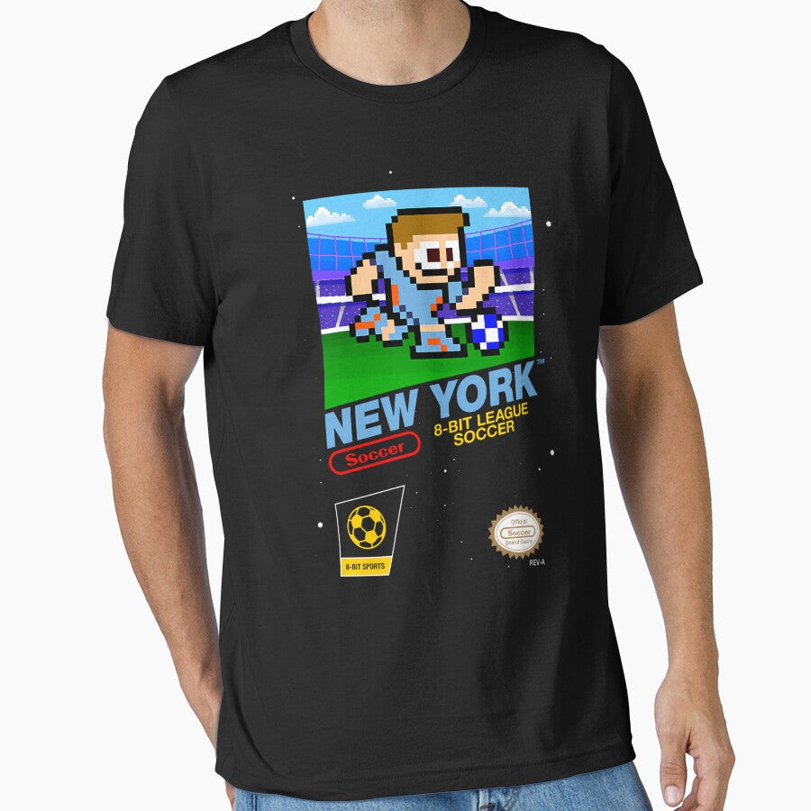 New York City Football Club (8-bit Videogame Cart) by Tehillah-Wear Unisex T-shirt, Sweatshirt, Hoodie, Long Sleeve Tee - T-Shirt, Sweatshirt, Hoodie