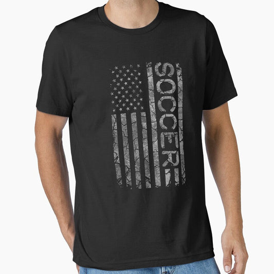 American Flag Soccer Player Coach And Team For Men Women by issambak Unisex T-shirt, Sweatshirt, Hoodie, Long Sleeve Tee - T-Shirt, Sweatshirt, Hoodie