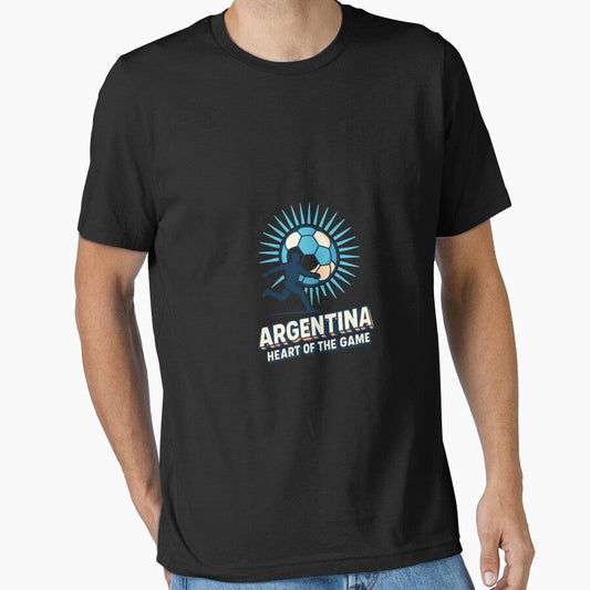 Argentina Heart Of The Game  Soccer Fan by baronphan Unisex T-shirt, Sweatshirt, Hoodie, Long Sleeve Tee - T-Shirt, Sweatshirt, Hoodie