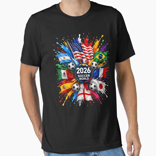 2026 Soccer World USA Flag Burst Fan Tee by Juansustait Unisex T-shirt, Sweatshirt, Hoodie, Long Sleeve Tee - T-Shirt, Sweatshirt, Hoodie