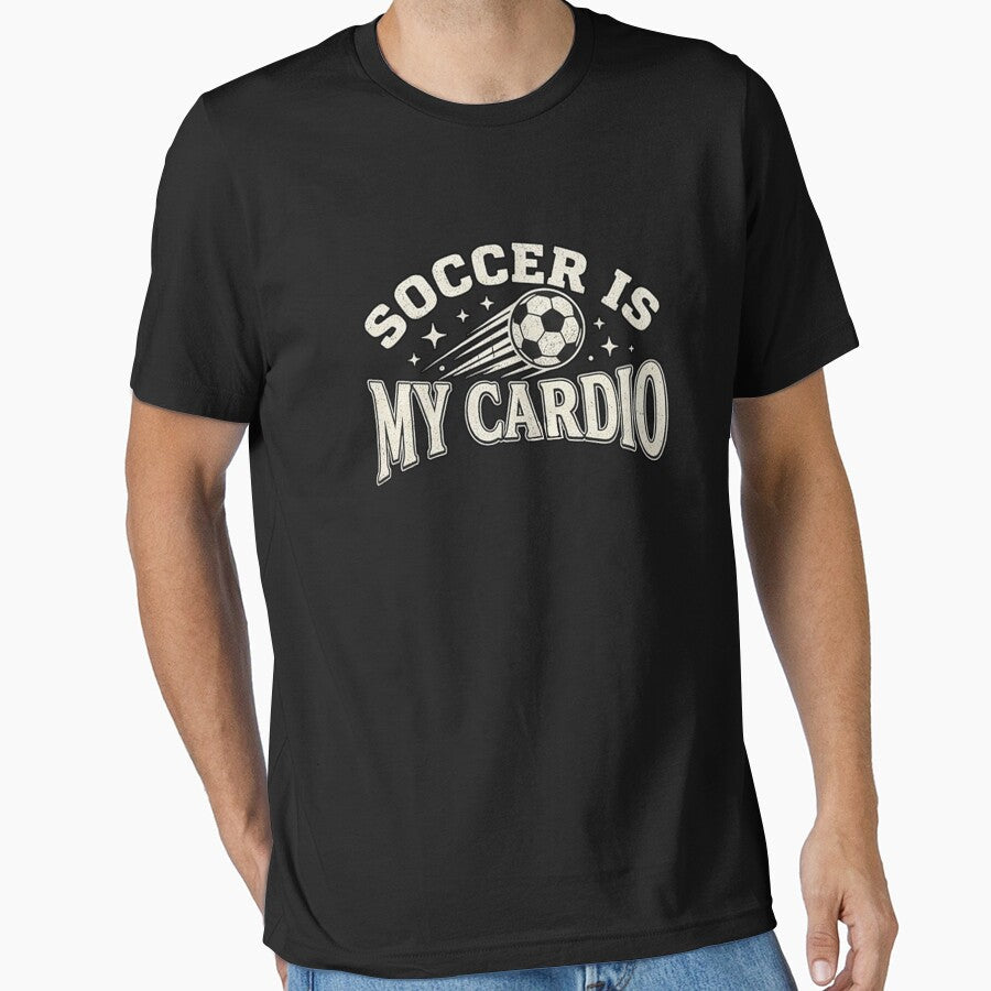Soccer is My Cardio Soccer Stadium Vibes by Yellowriversss Unisex T-shirt, Sweatshirt, Hoodie, Long Sleeve Tee - T-Shirt, Sweatshirt, Hoodie