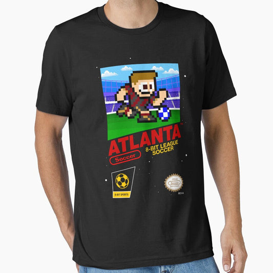 Atlanta United (8-bit Videogame Cart) by The Armorsmith Unisex T-shirt, Sweatshirt, Hoodie, Long Sleeve Tee - T-Shirt, Sweatshirt, Hoodie