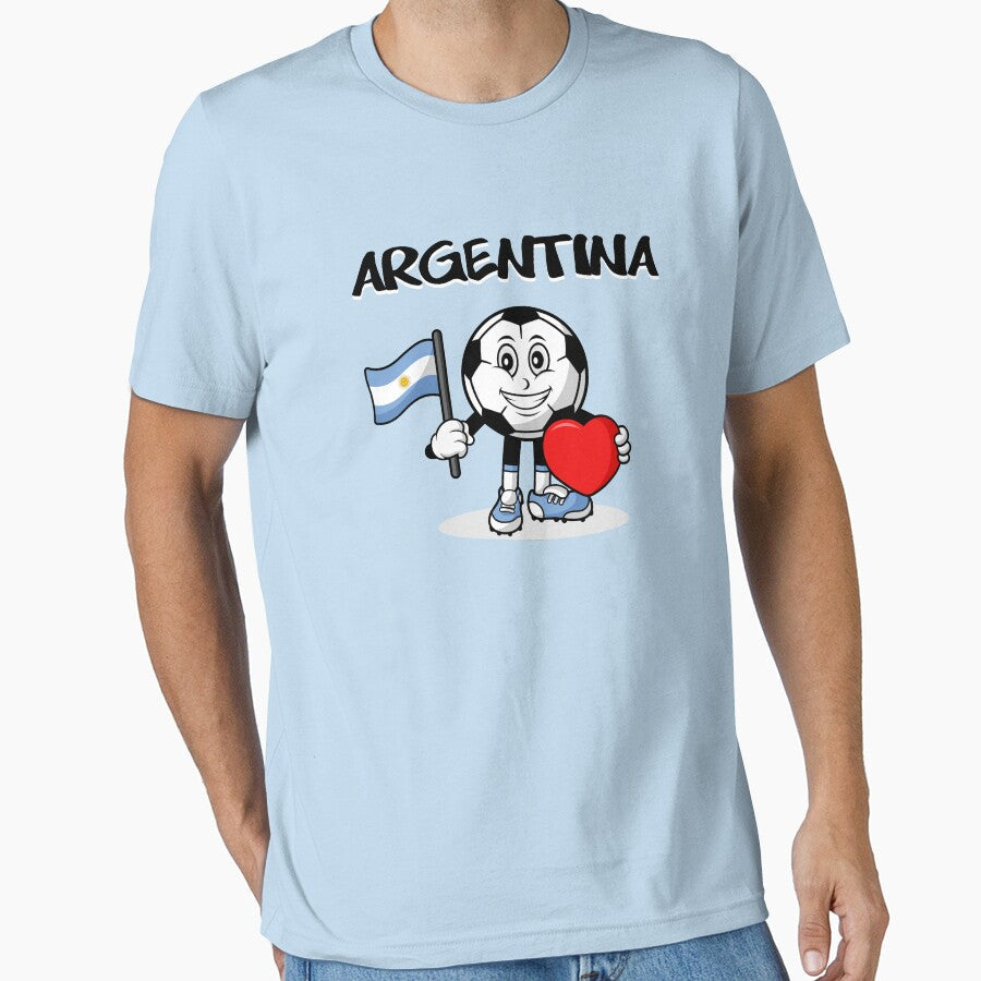 Cute Argentina Football Lover Design by Salukeart Unisex T-shirt, Sweatshirt, Hoodie, Long Sleeve Tee - T-Shirt, Sweatshirt, Hoodie