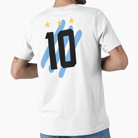 Argentina Number 10 Football Fan Design by  BlankPaper Clothing Unisex T-shirt, Sweatshirt, Hoodie, Long Sleeve Tee - T-Shirt, Sweatshirt, Hoodie