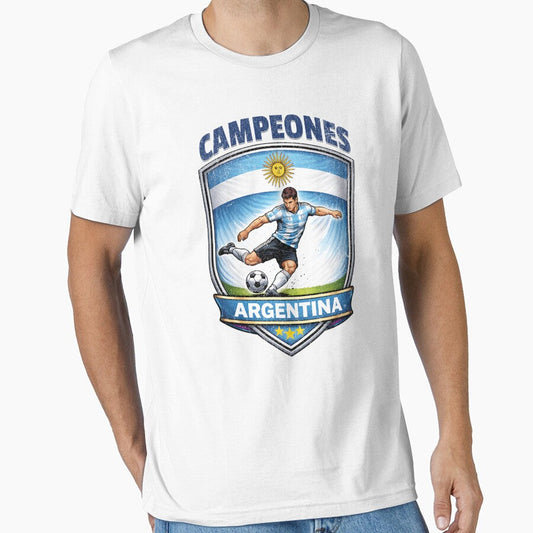 Argentina Vintage Soccer Badge - Campeones 3 Stars by Tee Nook Unisex T-shirt, Sweatshirt, Hoodie, Long Sleeve Tee - T-Shirt, Sweatshirt, Hoodie