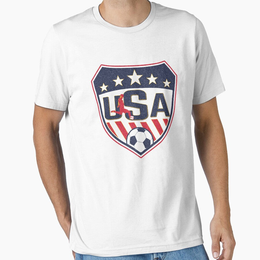 USA Soccer Vintage Logo by fermo Unisex T-shirt, Sweatshirt, Hoodie, Long Sleeve Tee - T-Shirt, Sweatshirt, Hoodie