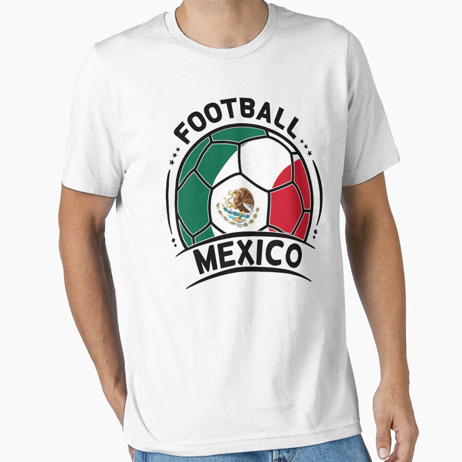 Mexico Football Team United States Flag inside a Soccer Ball for Football Fans by Dexter Freeman - T-Shirt, Sweatshirt, Hoodie