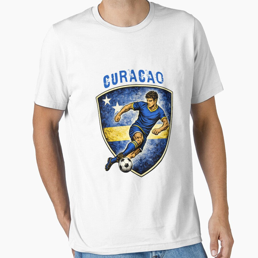 Curacao - 2026 Futbol Retro Style by Tee Nook Unisex T-shirt, Sweatshirt, Hoodie, Long Sleeve Tee - T-Shirt, Sweatshirt, Hoodie