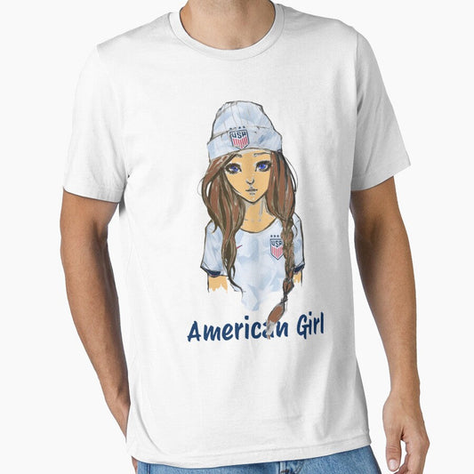 American Girl Soccer Fan by famousflies313 Unisex T-shirt, Sweatshirt, Hoodie, Long Sleeve Tee - T-Shirt, Sweatshirt, Hoodie