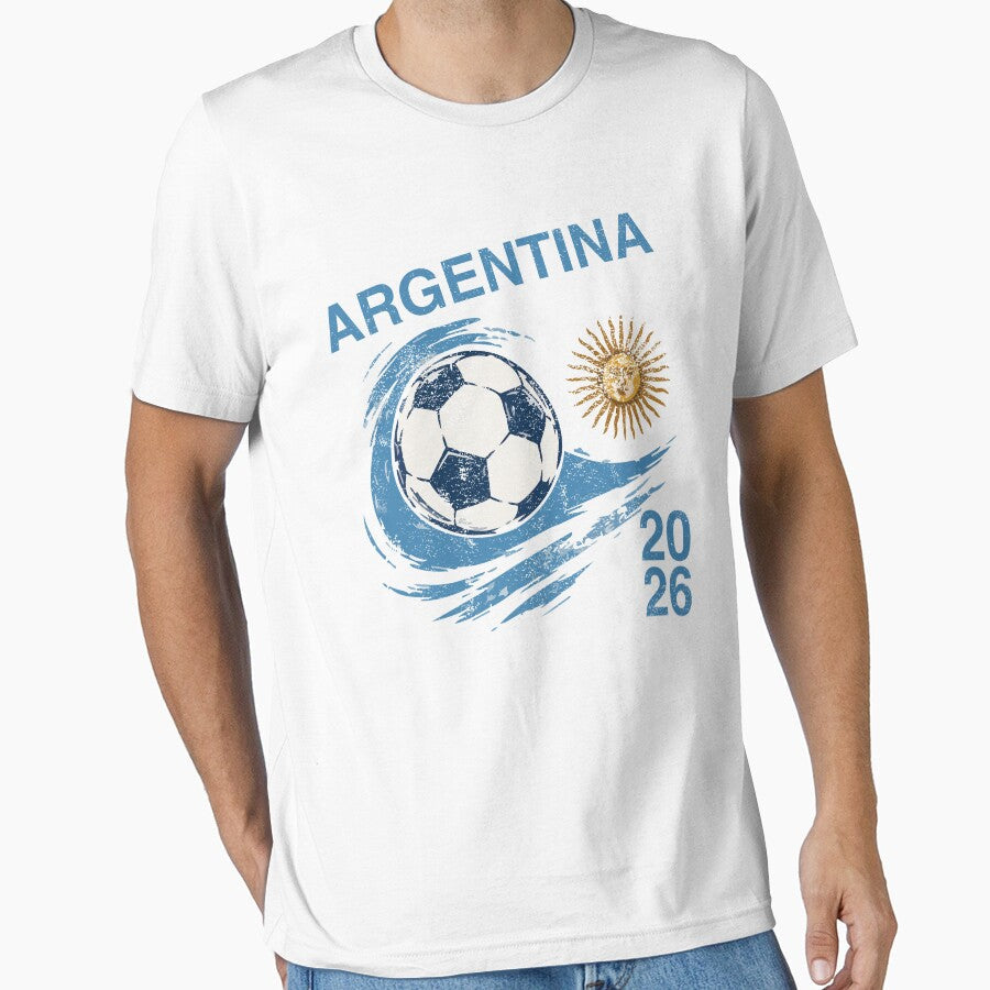 Argentina Football Fan Shirt 2026 Argentine Flag Supporter Tee International Tournament Fan Gift by LessIsLoud - T-Shirt, Sweatshirt, Hoodie